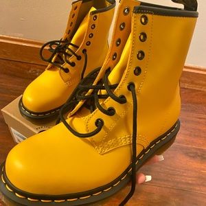 Brand New Yellow 1460 Genuine Leather Doc Martens